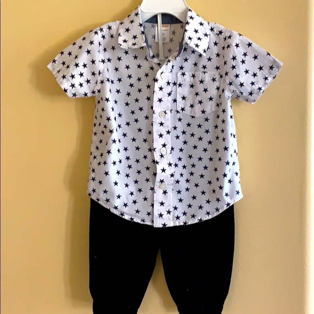 Boys outfit 12-18M pants/button up shirt